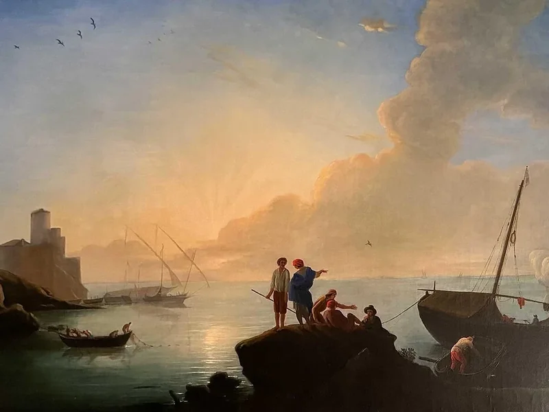 1822-Antoine-Sébastien Falardeau - Scena portuale
